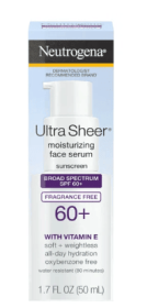 Neutrogena Ultra Sheer Moisturizing Serum, Vitamin E, SPF 60+