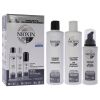 System 2 Kit by Nioxin for Unisex - 3 Pc 10.1oz Cleanser Shampoo, 10.1 oz Scalp Therapy Conditioner, 3.38oz Scalp and Hair Treatment