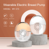 PS375  wearable electric milk pump cup capacity 210ml milk pump strength 320mmHg 150min, intelligent electric wearable milk pump