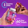 Sleep Support Magnesium Glycinate Gummies 400mg Raspberry with Blackcurrant Oil Sugar Free Non GMO Gluten Free 60 Days