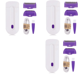 Induction Type Lady Hair Removal Device Epilator Laser Hair Removal Shaver (Option: US-Opp 3PCS)