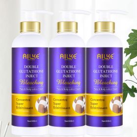 AILKE Brightening Skin Care, With Double Glutathione, Improve Skin Luster, Clean Skin, Smooth Skin, Skin Glowing Set (Color: 3pack lotion)