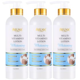 AILKE Multi Vitamin Whitening Body Lotion,With Vitamins A,E,B3,B5, Increase Skin Radiance,Even Skin Tone,Daily Moisturizer Cream (Color: Red)
