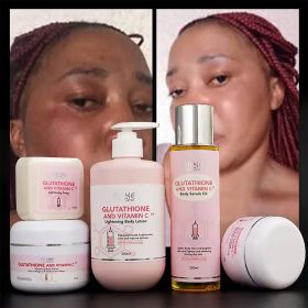 AILKE Whitening Moisturizing Korean Facial And Body Lotion Reduce Melanin Wrinkles Vitamin C Dark Spot Remover Skin Care Cream (Color: 5 in1 set)